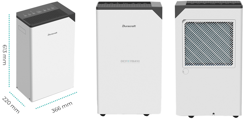 Дизайн осушувача повітря Duracraft Pro 35